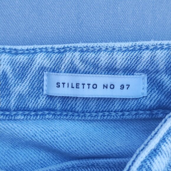 Vintage Marciano Stiletto No 97 jeans women's size 25 hard washed denim blue - Picture 7 of 16